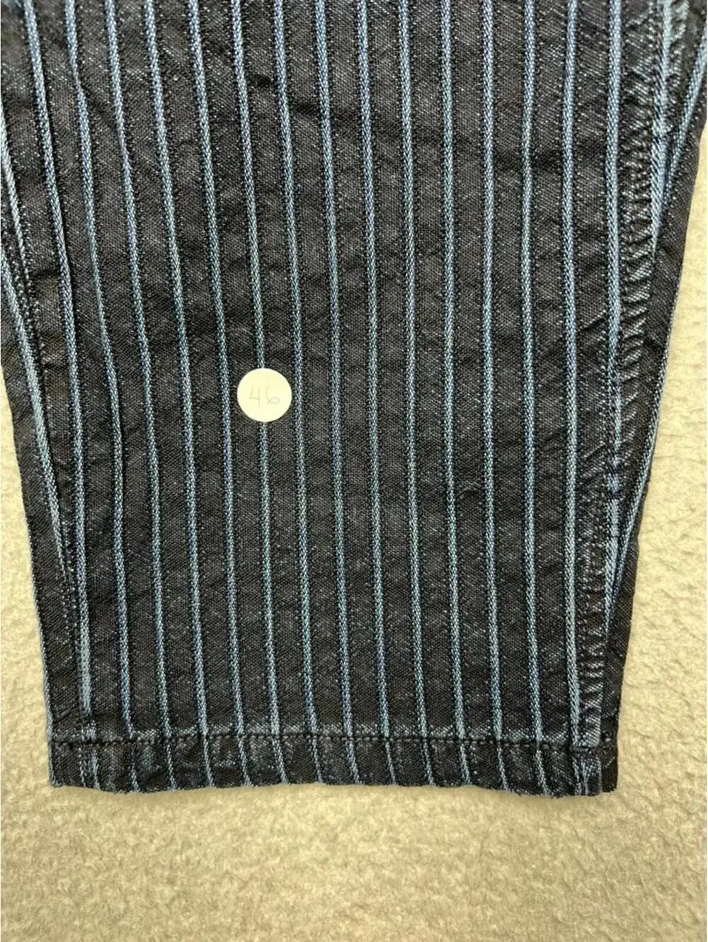 True Religion Devin PinStriped Cropped Jeans 34W Y2K Workwear Skater Retro